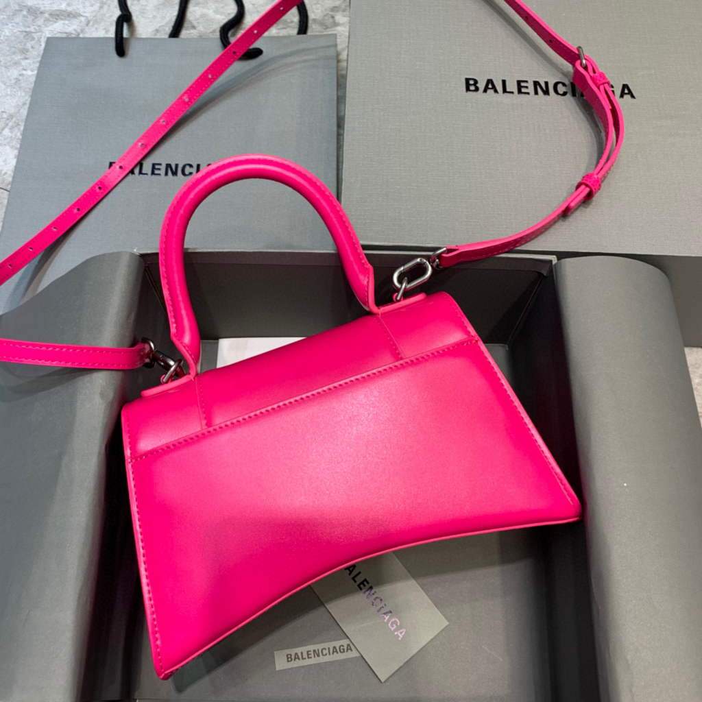 Balenciaga 593546 Hourglass Hourglass for Lacking Bearing Plum in Silver