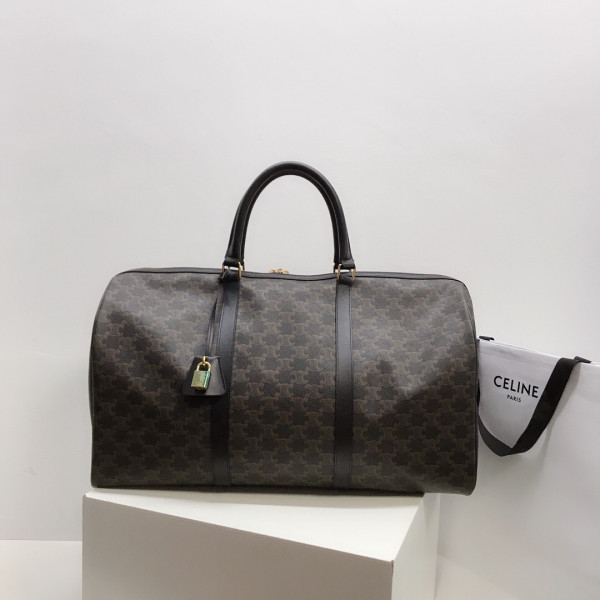 Replica Wholesale CELINE LARGE TRAVEL BAG IN TRIOMPHE CANVAS AND CALFSKIN FHN-2020-121643