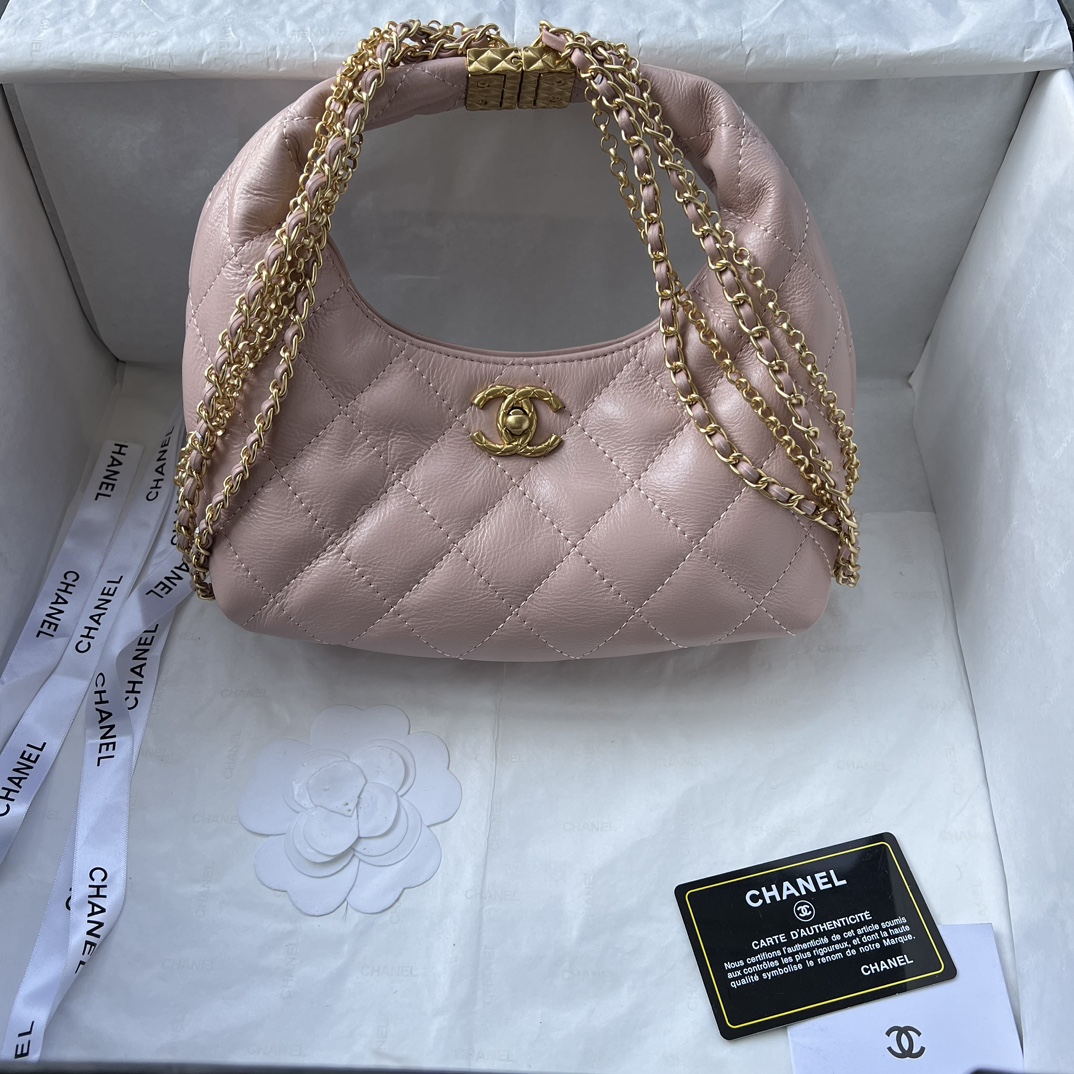 Chanel 24A new chain hobo pink bag 365