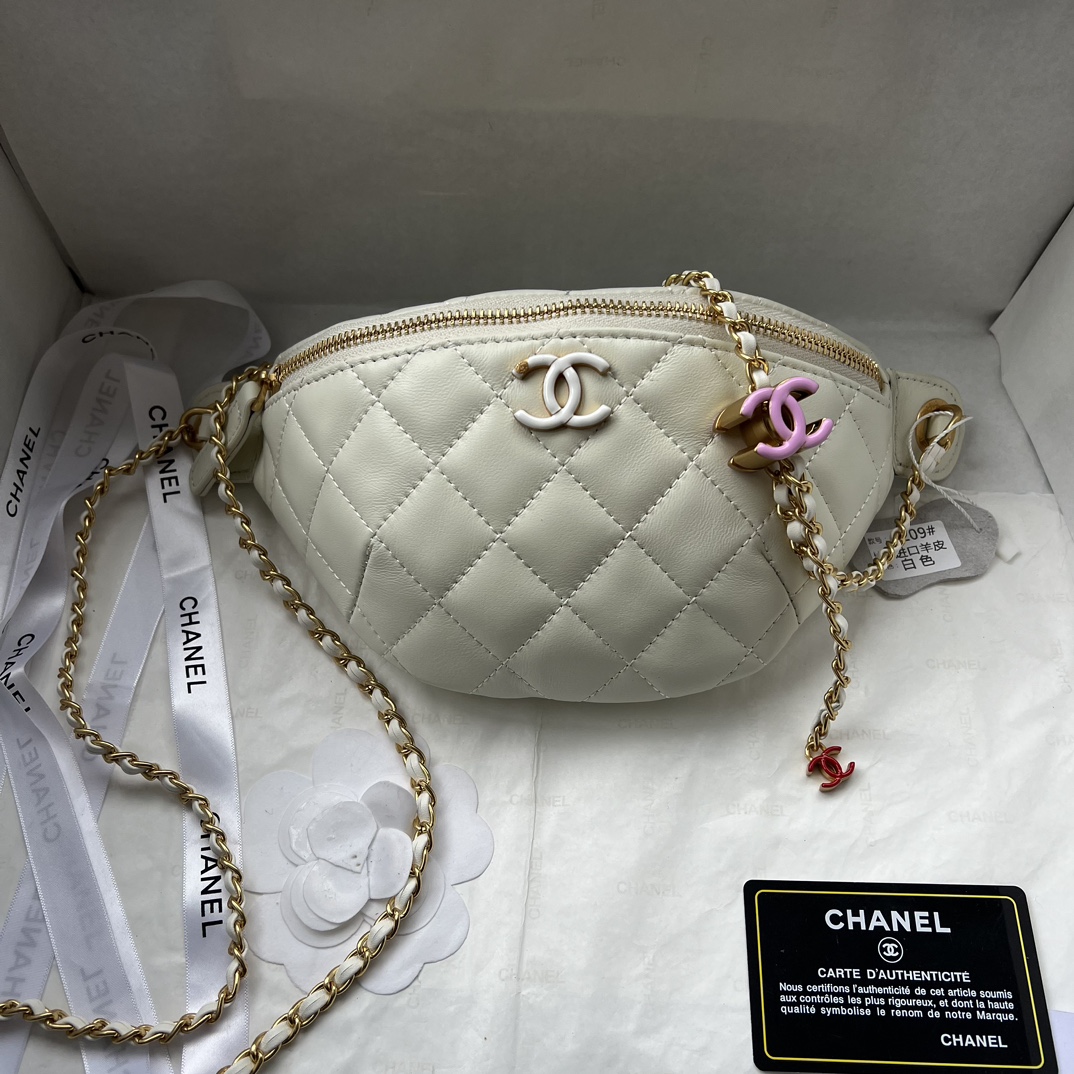 Chanel 24A Double C Enamel Buckle Waist Pack 1209