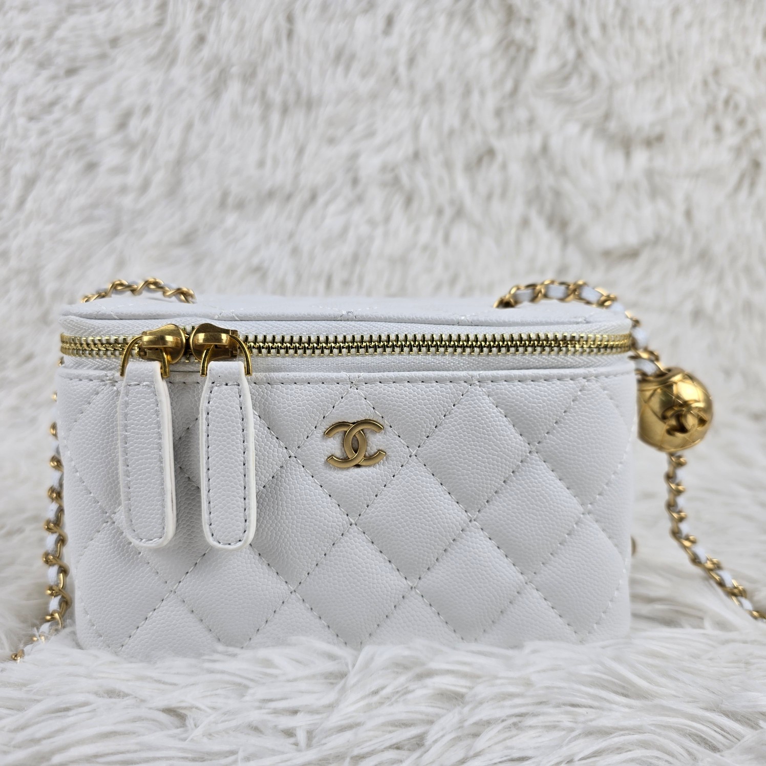 chanel handbags 1919 cow leather white color