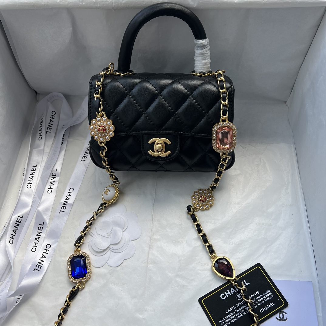 Chanel 24A Yuanbao Pig Bag 360 black color