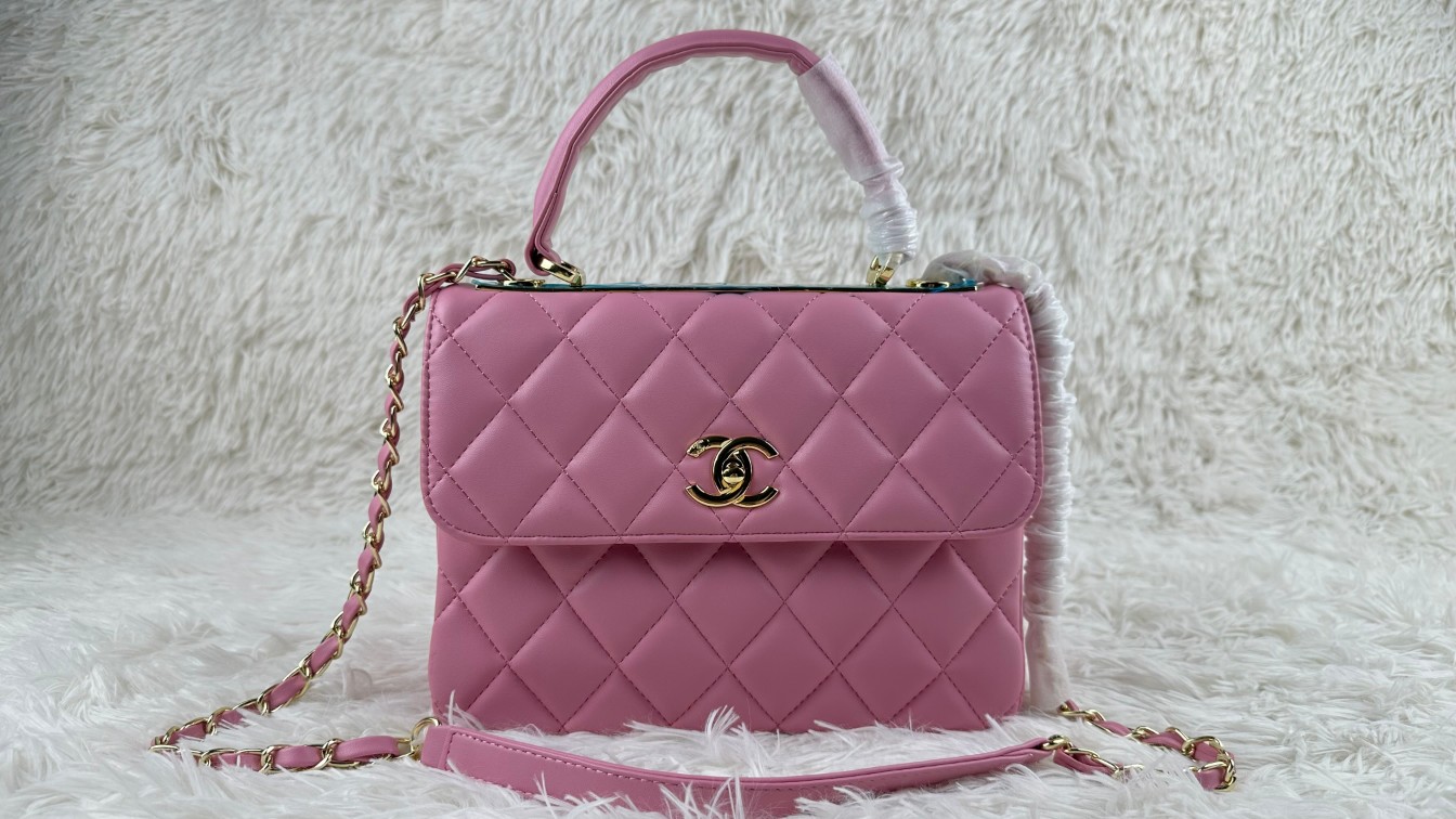 chanel handbags Sheepskin bag 8852 pink color