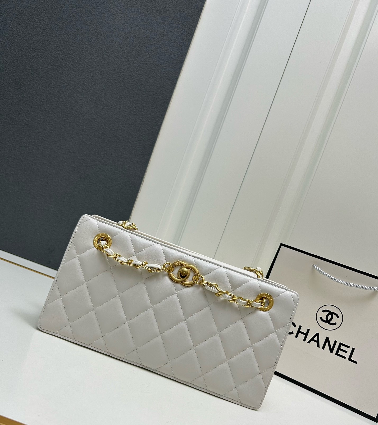 chanel calf leather vintage gilt bag 3168