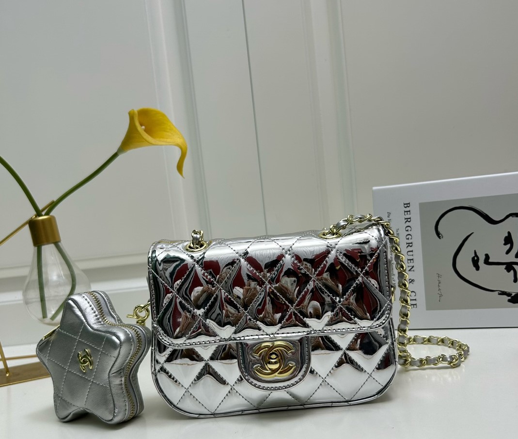 Chanel 24c star sub mini cf 3155 bright silver