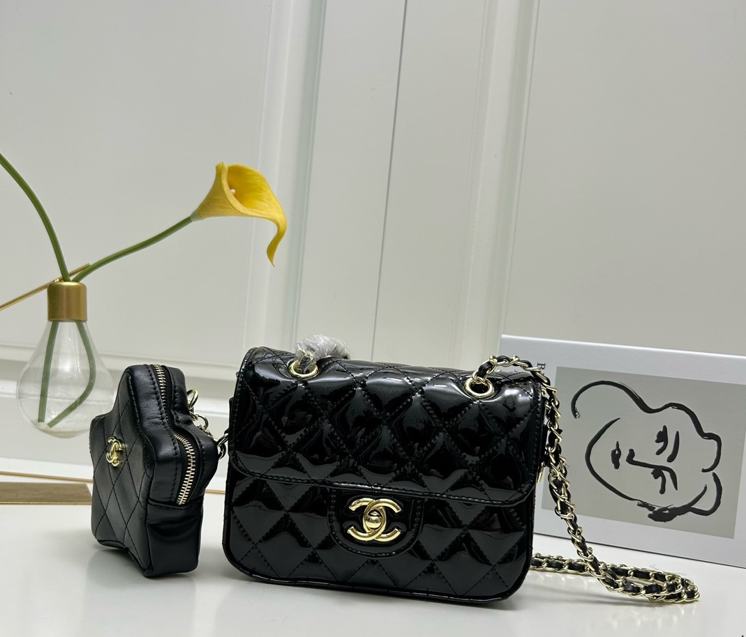 Chanel 24c star sub mini cf 3155 glossy black