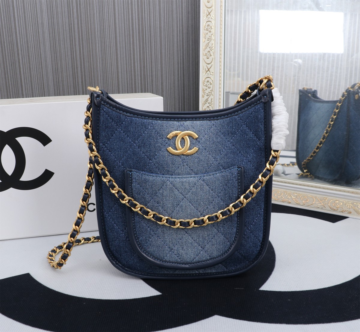 chanel denim underarm bag 8939