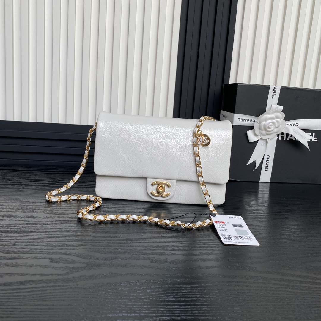 Chanel 24k CF Medieval New Handbag White