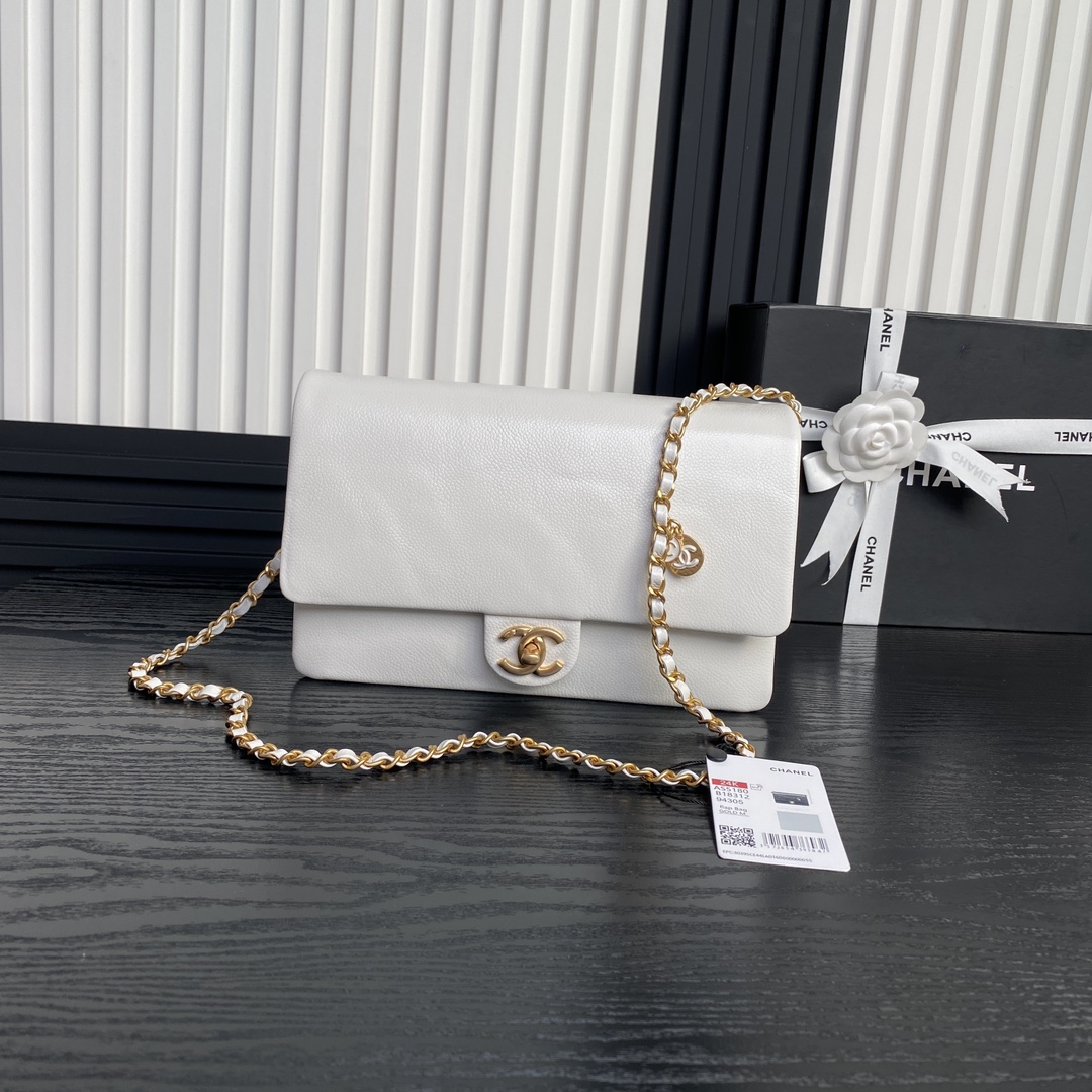 Chanel 24k CF Antique New Handbag White