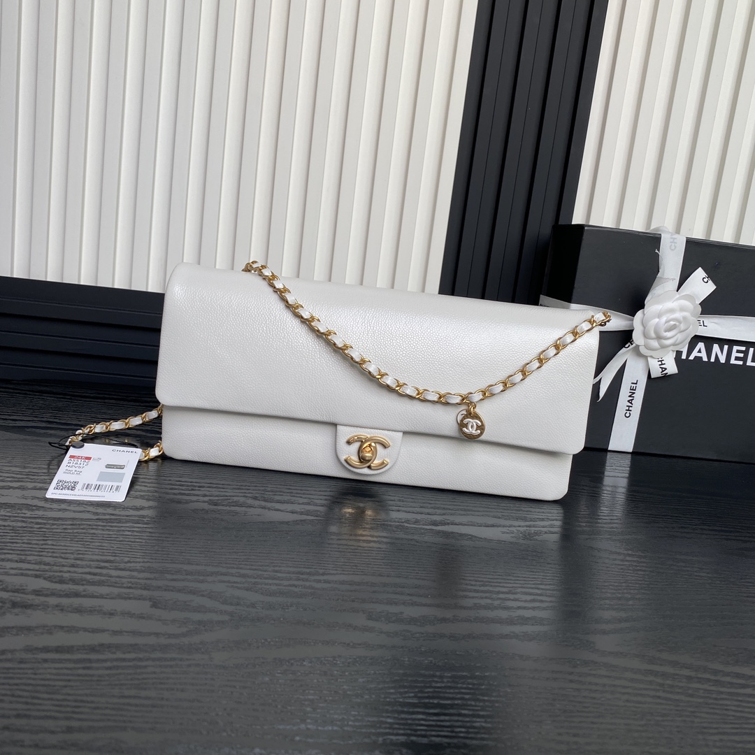 Chanel 24k CF Medieval New Handbag AS5182 White