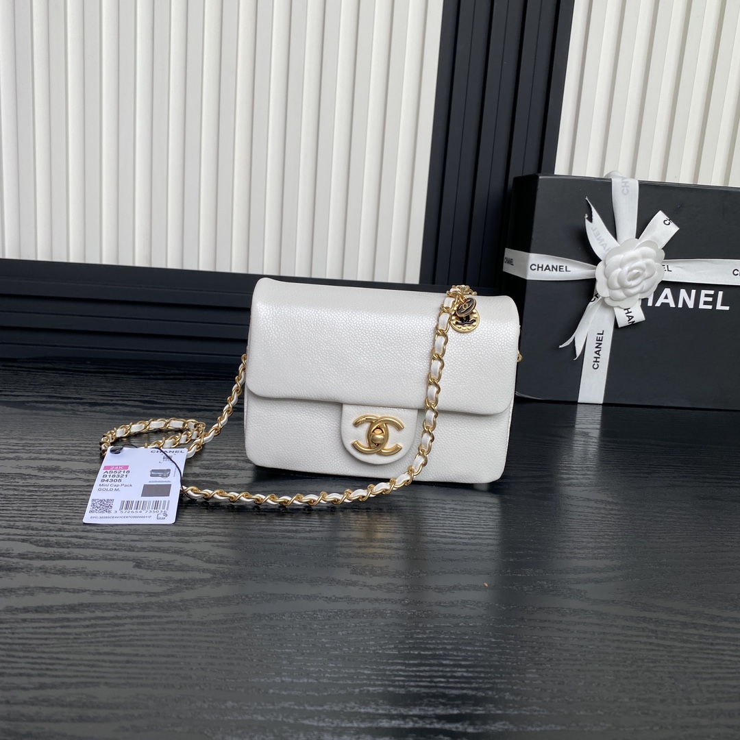 Chanel 24k AS5218 CF Medieval New Handbag White