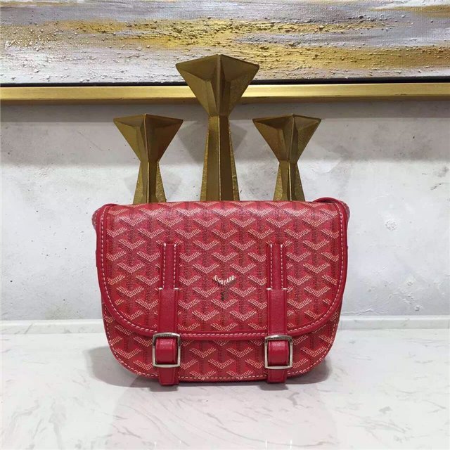 Goyard 2016 Goyardine Belvedere PM Red