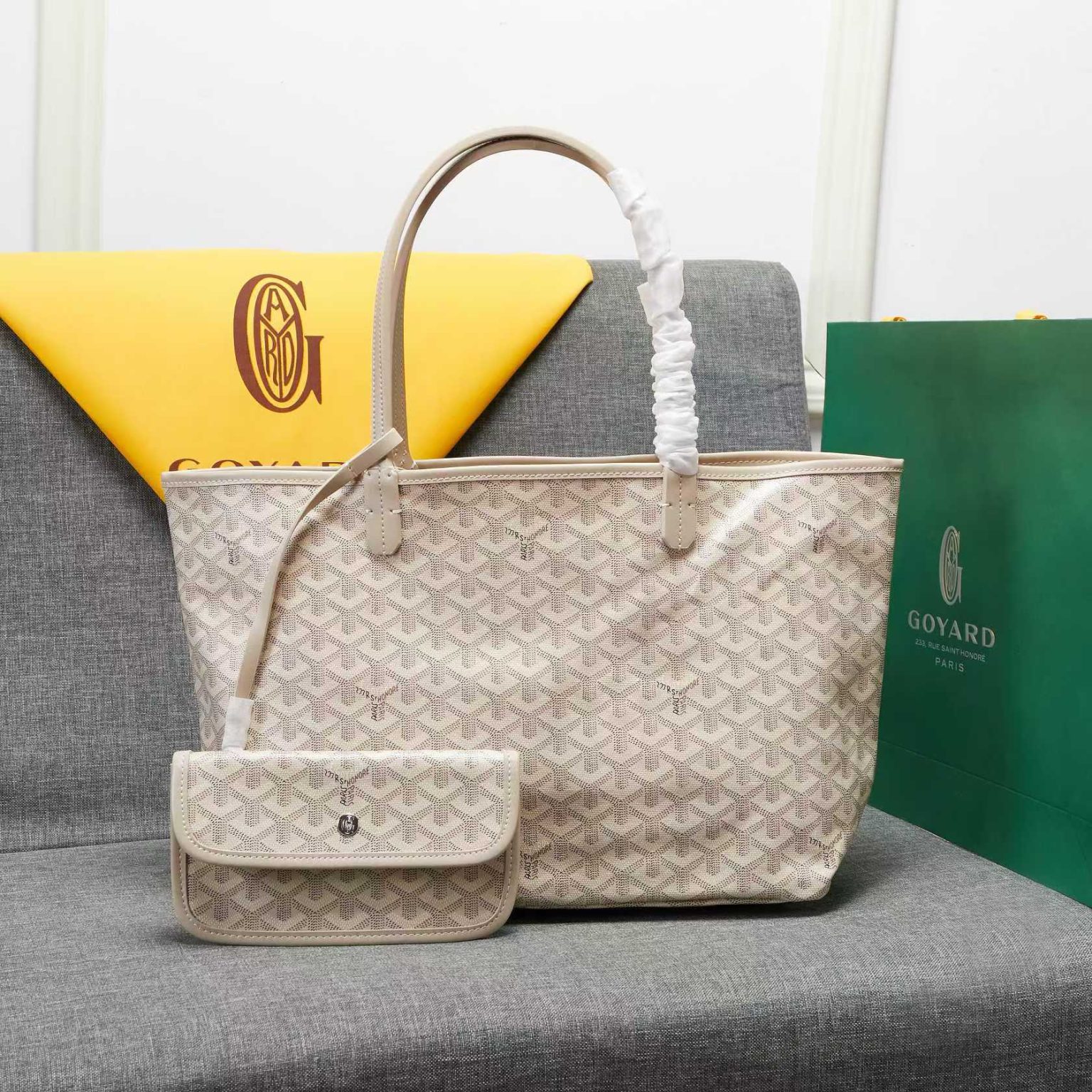 Goyard Saint Louis Tote GM Beige