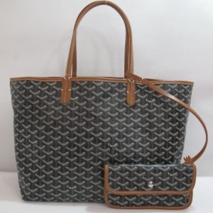 Goyard Saint Louis Tote MM Black-Drak Brown