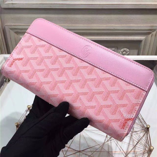 Goyard Matignon Around Zippy long Wallet Sakura Pink