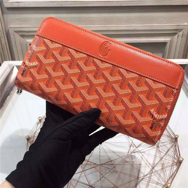 Goyard Matignon Around Zippy long Wallet Orange