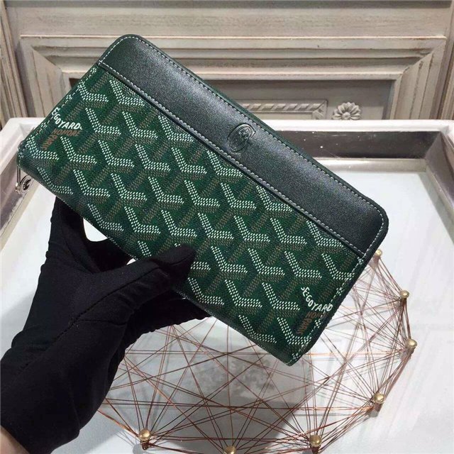 Goyard Matignon Around Zippy long Wallet Green-Black