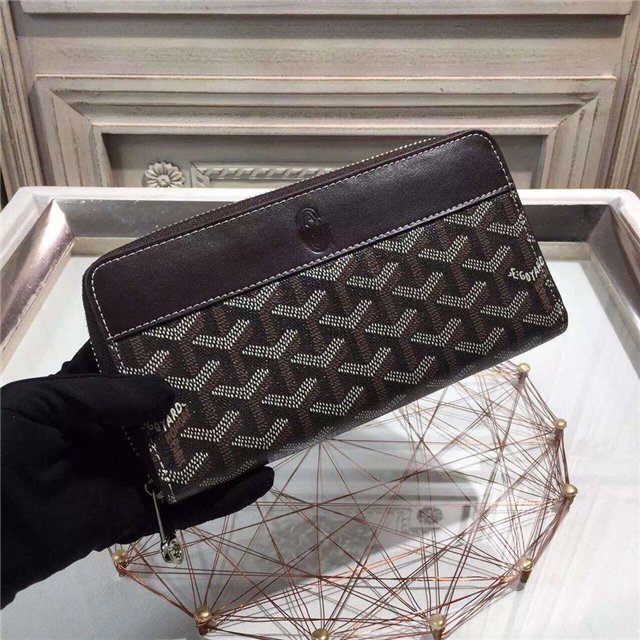 Goyard Matignon Around Zippy long Wallet Sepia