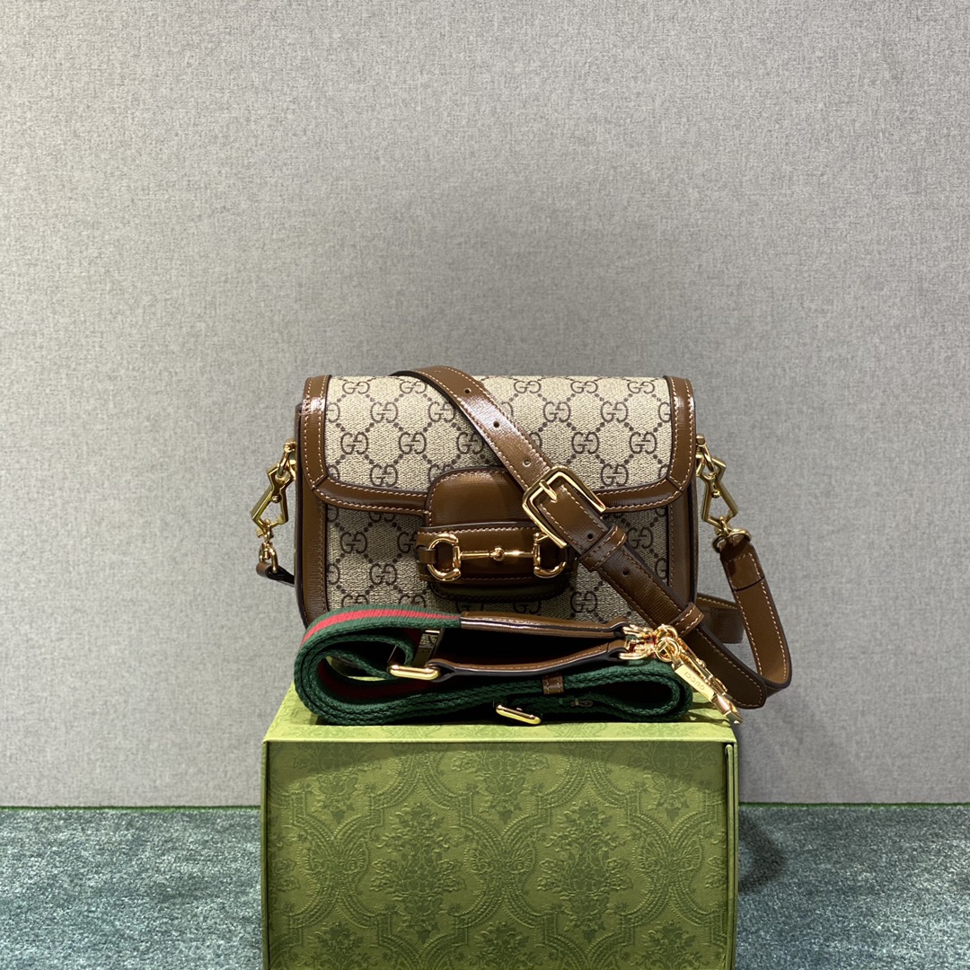 Gucci 1955 horsebit mini bag 658574 Brown with dark brown trim