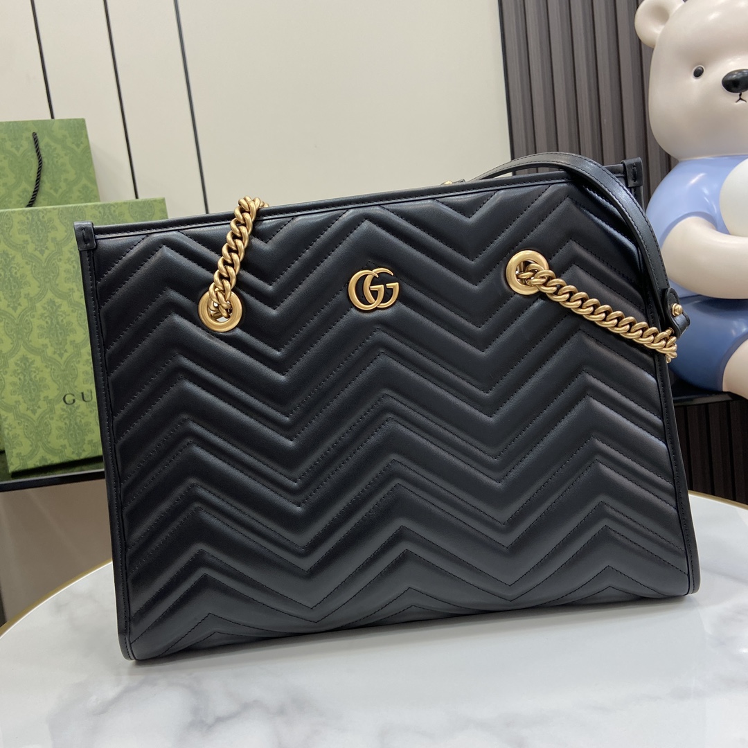 GG Marmont Collection Large Tote 779724 Black