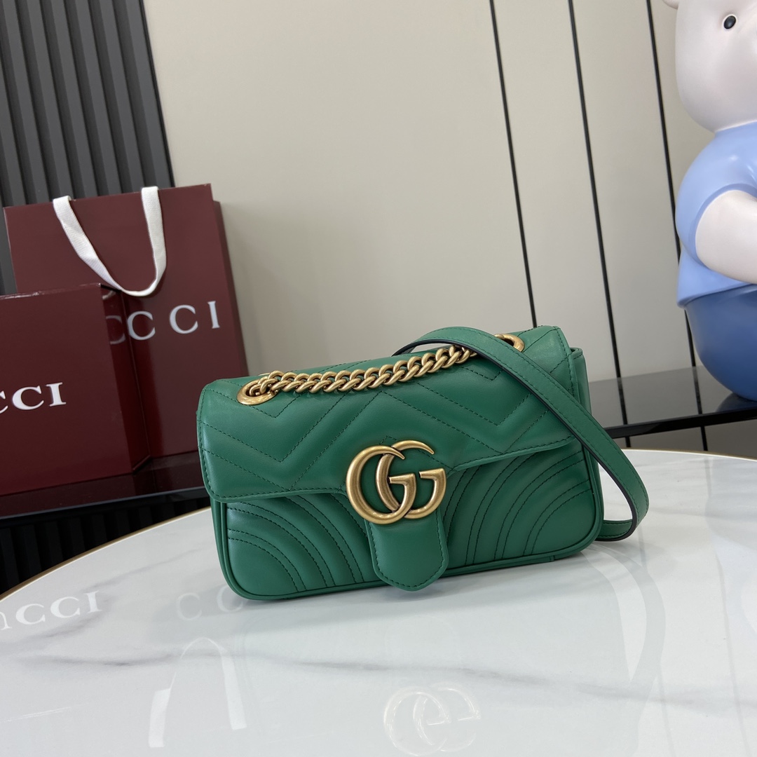 Gucci New Handbag 446744 Green full leather