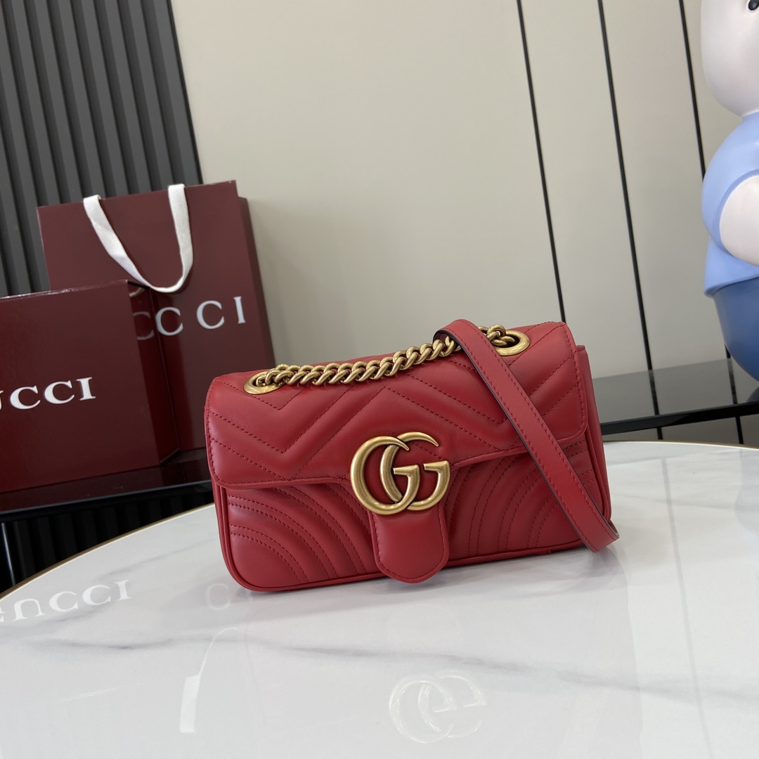 Gucci New Handbag 446744 Big red full leather