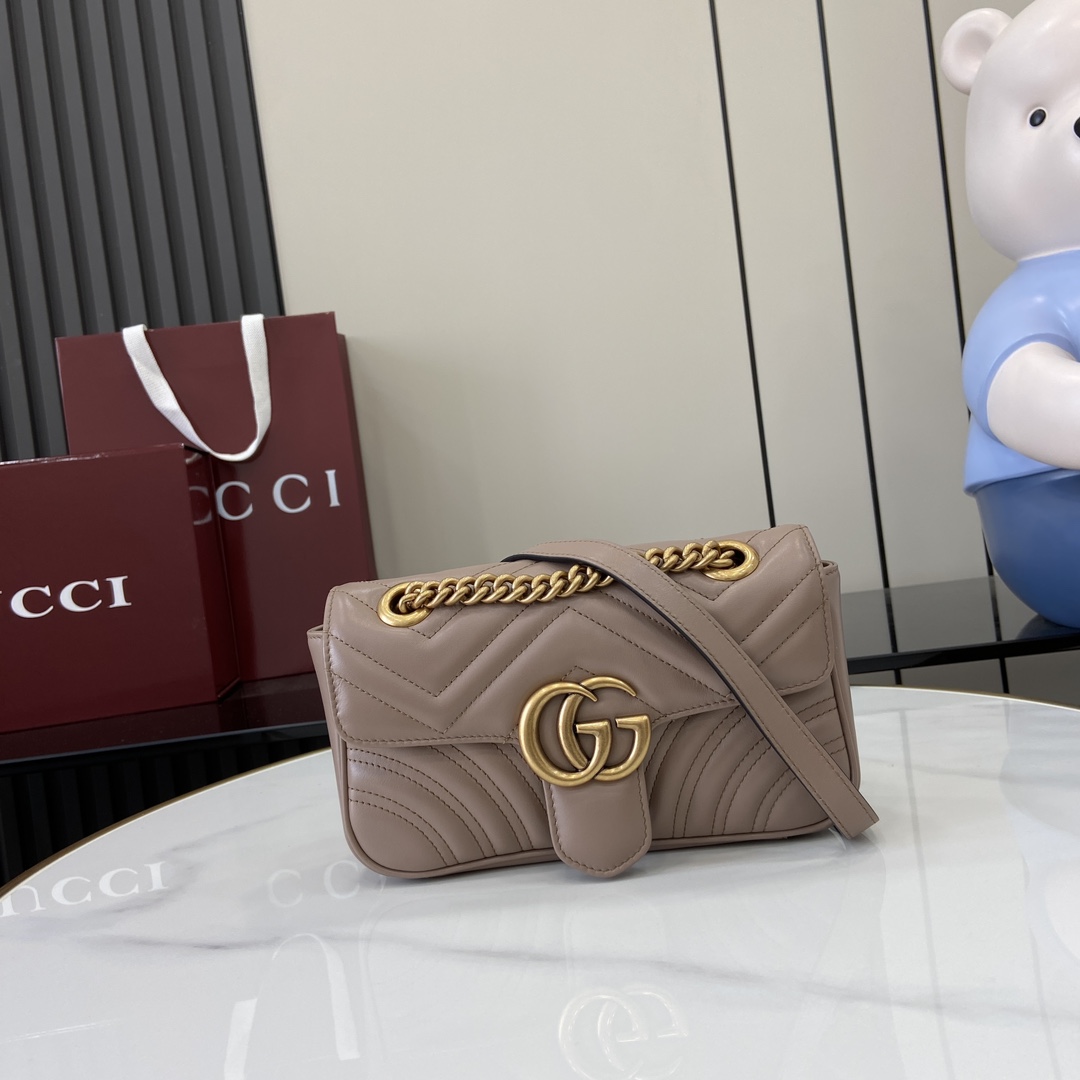 Gucci New Handbag 446744 full cream leather