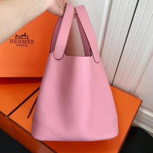 Hermes Pink Picotin Lock MM 22cm Bag