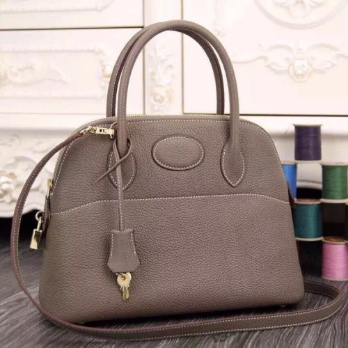 Hermes Bolide Tote Bag In Etain Leather