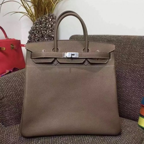 Hermes Etoupe Haut a Courroies HAC Birkin 40cm Bag