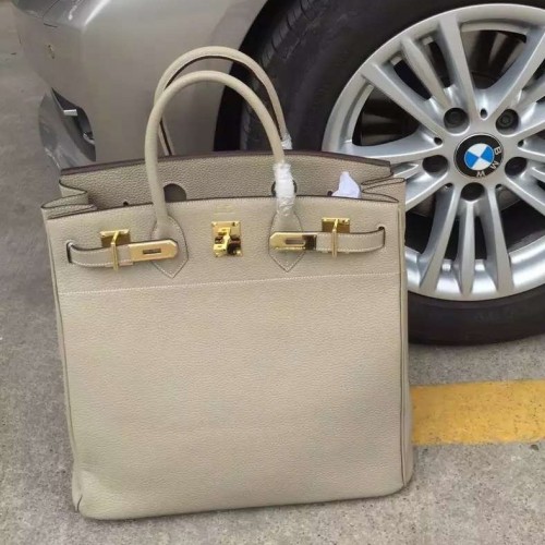 Hermes Grey Haut a Courroies HAC Birkin 40cm Bag