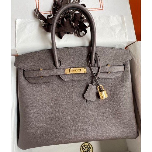 Hermes Birkin 30cm 35cm Bag In Etain Epsom Leather