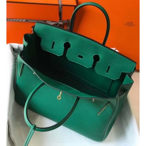 Hermes Malachite Clemence Birkin 30cm 35cm Handmade Bag