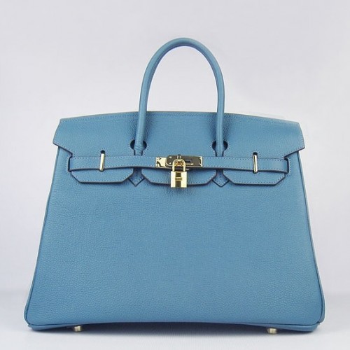 Hermes Birkin 30cm 35cm Bag In Blue Jean Togo Leather