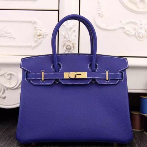 Hermes Birkin 30cm 35cm Bag In Electric Blue Epsom Leather