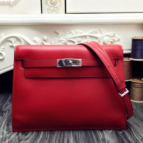 Hermes Kelly Danse Bag In Red Swift Leather