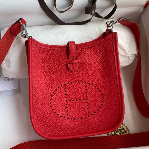 Hermes Red Evelyne II TPM Messenger Bag