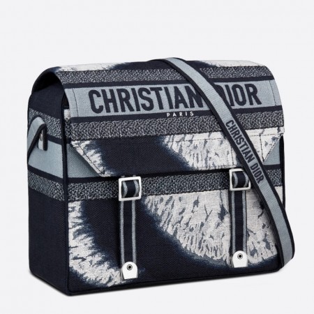 Dior Diorcamp Messenger Bag In Multicolor Tie Embroidery