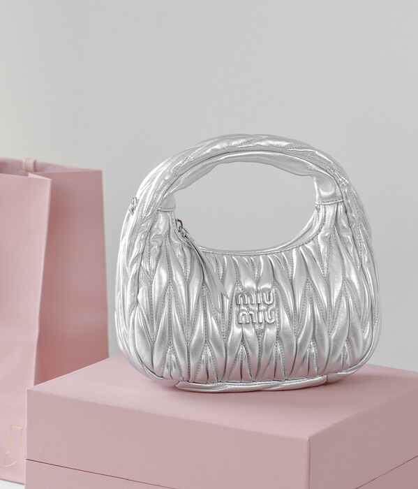 Miumiu wander hobo silver