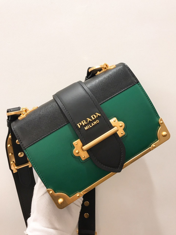 PRADA CAHIER LEATHER SHOULDER BAG FHN-2020-128201